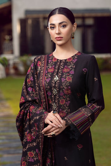 3 Piece - Unstitched Heavy Embroided Dhanak fabric With Embroided Dhanak Shawl BR-920